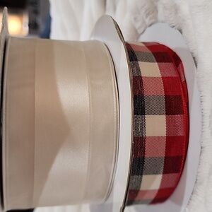 2 Rolls Kirkland Wire-edged Ribbon, 74 yards approx total